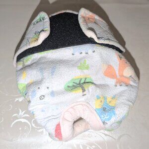 Animal Print Washable Dog Diaper w/ Waterproof Liner & Soft Velour Lining SZ M